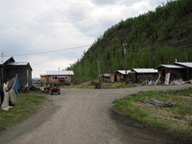 View of the main street in Hughes, May 2010.