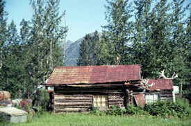 Old log cabin in Wiseman. Courtesy of the National Park Service.