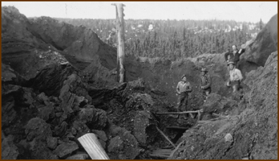 Photo of men in a mine