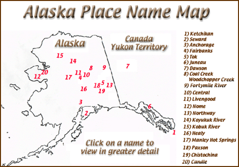 Alaska place name map