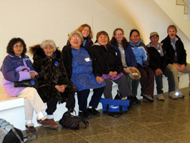 Elders from Anaktuvuk Pass in the lobby of the University of Alaska Museum of the North, November 5, 2008.