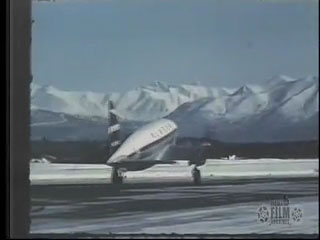 Alaska Airlines C-46 landing at Anchorage 