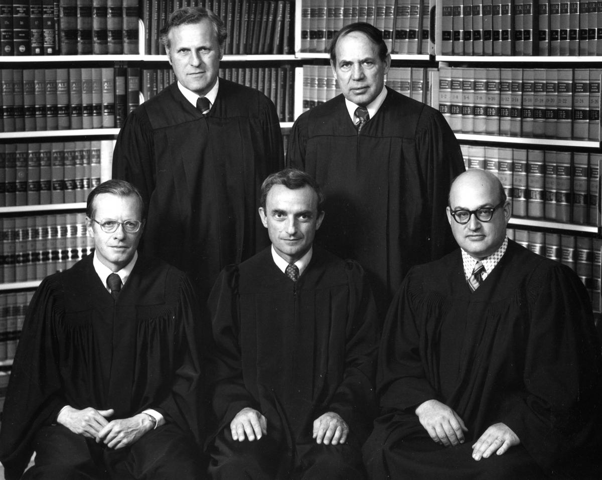 photo of six judges dressed in black robes