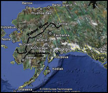 image of a map of Alaska