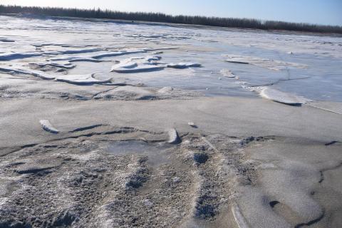 Windy conditions on lower Tanana River