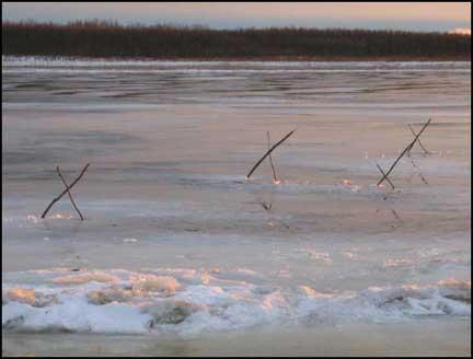 Tripods in River Ice