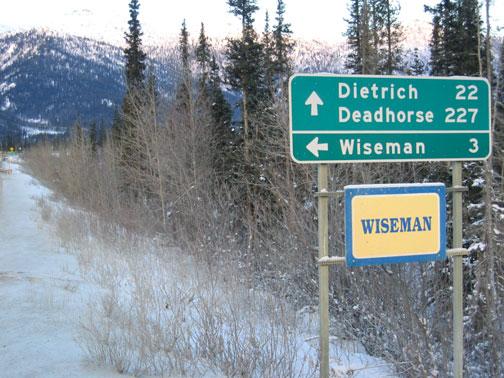 Wiseman Road Sign