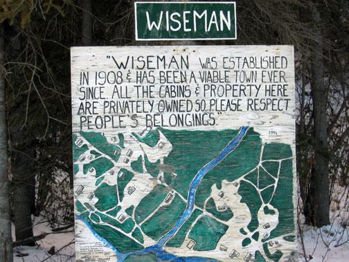 Wiseman Welcome Sign