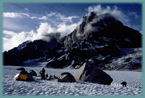 Camp On Coffee Glacier