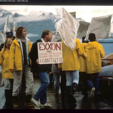 Picketing Exxon Headquarters