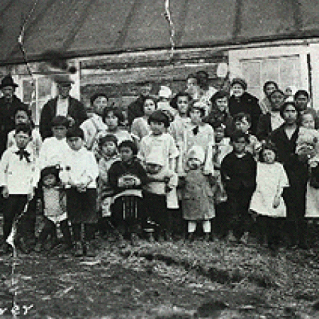 Students and Teachers at Old Iliamna