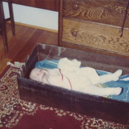 Baby in Salmon Box
