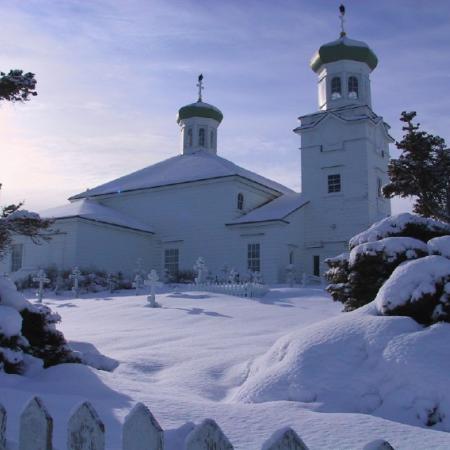 Churchyard in Snow 