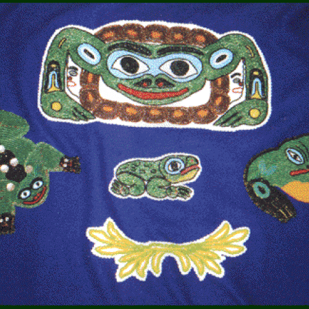 Close-up of Frog Blanket
