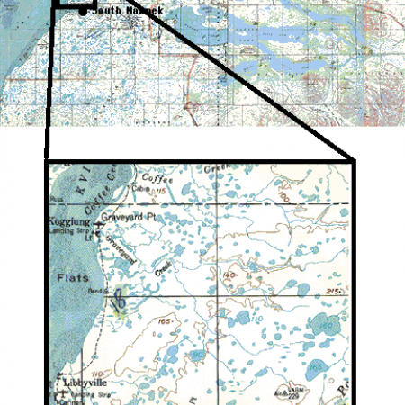 South Naknek Place Names Map Section 1
