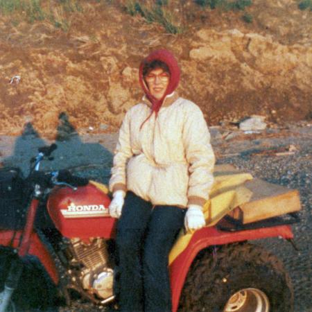 Sylvia Metivier on a Honda