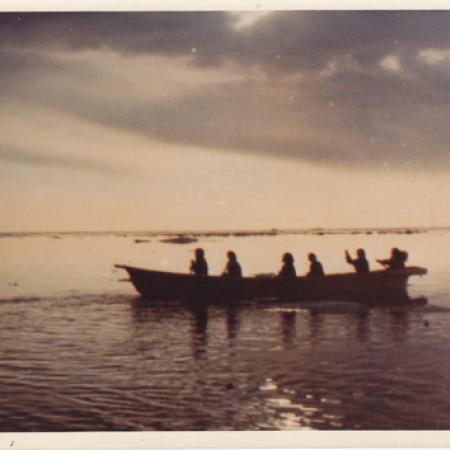 Warren Neakok in a Boat 