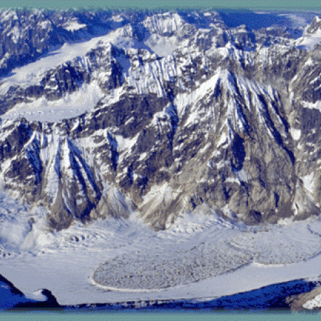 Rockslide Onto Glacier