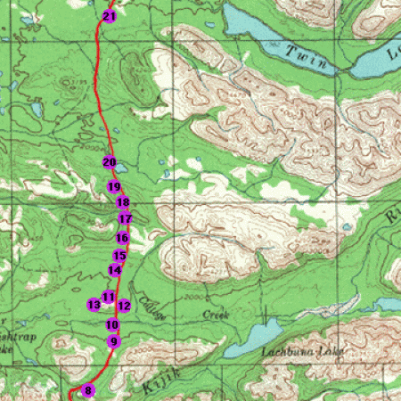 Telaquana Trail Map Section 2