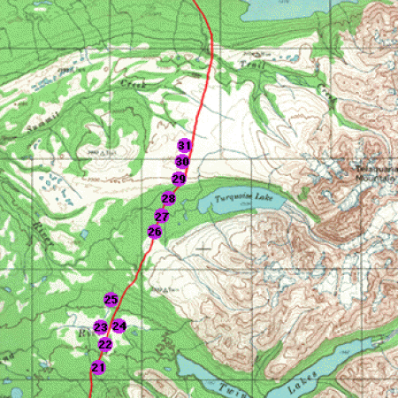 Telaquana Trail Map Section 3