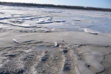 Windy conditions on lower Tanana River