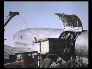 Unloading freight from a C-46